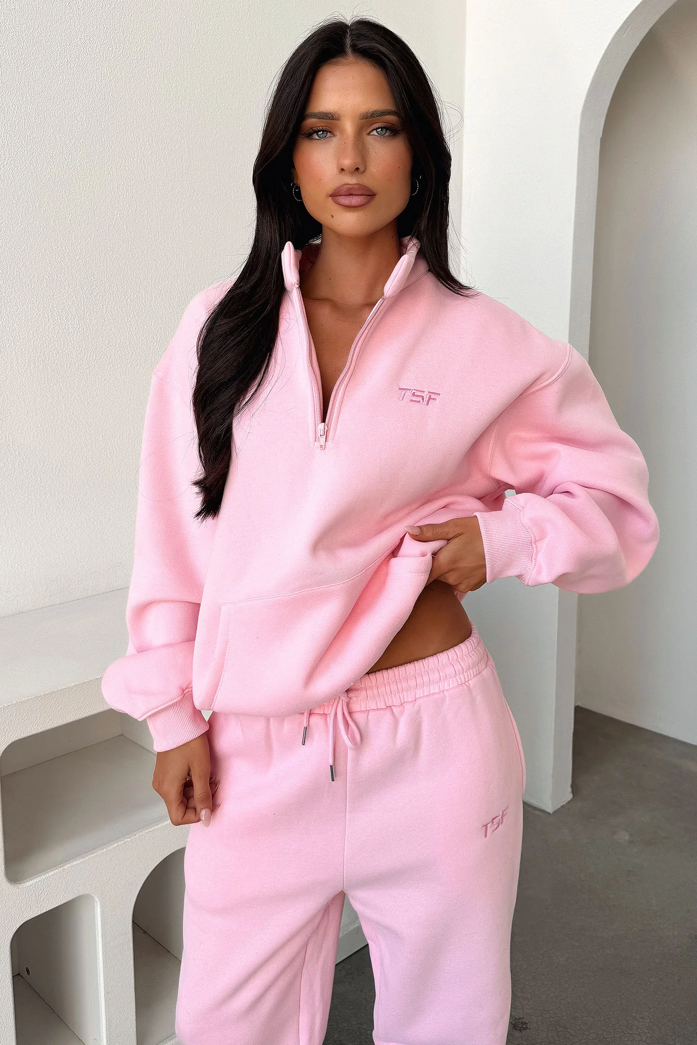 Kaztek Half Zip Sweater - Pink
