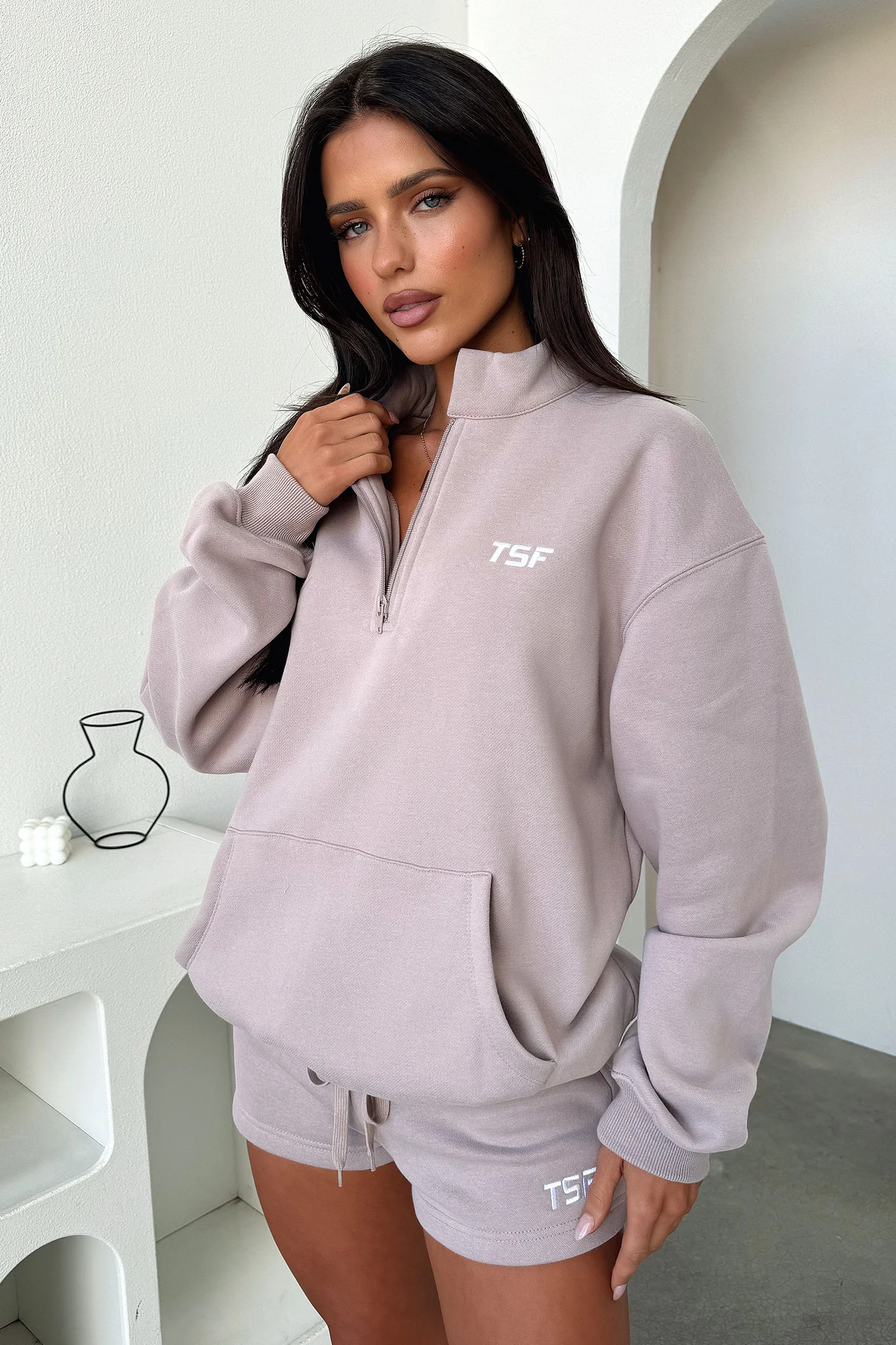 Kaztek Half Zip Sweater - Mocha
