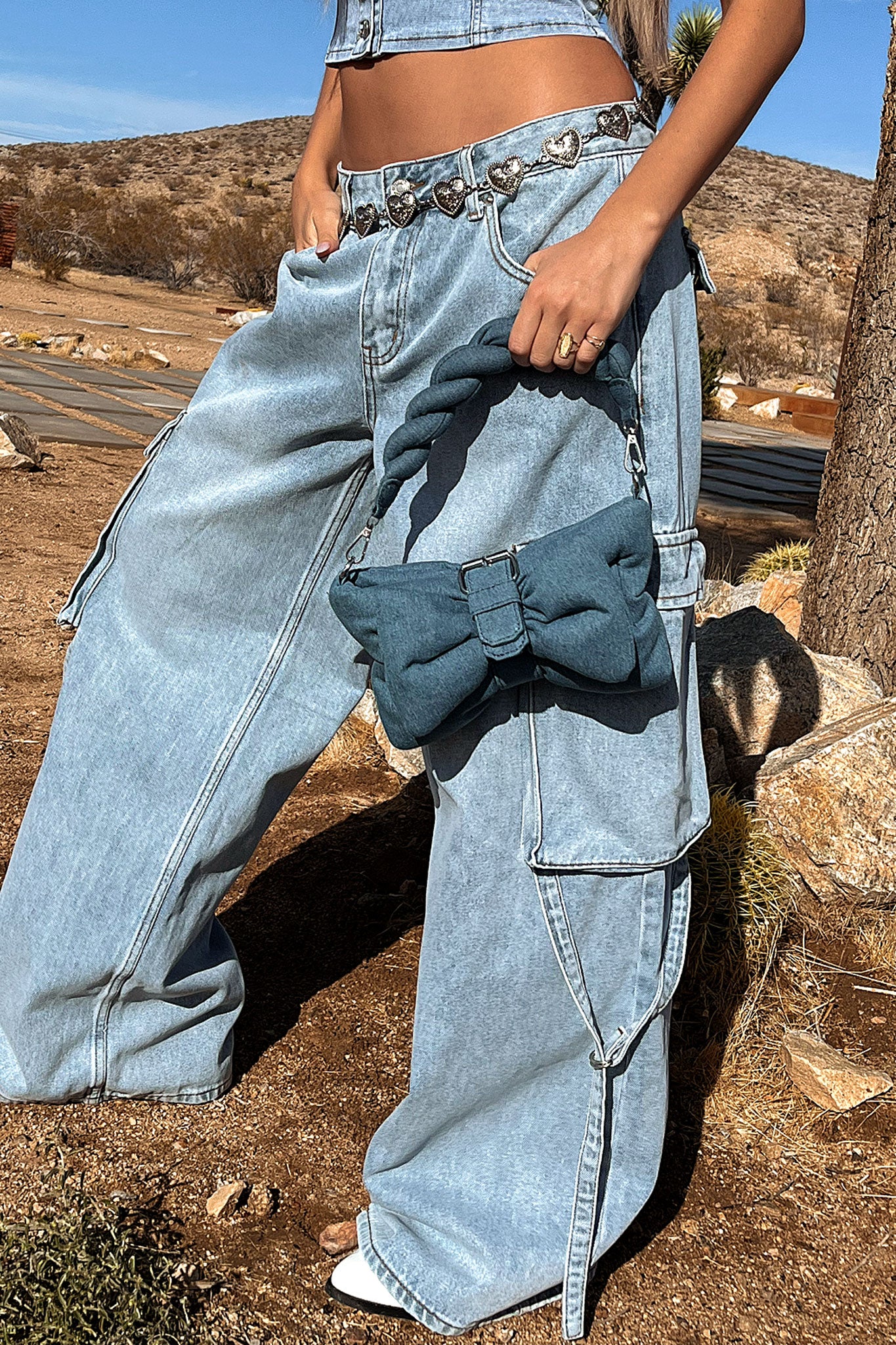 Maddox Shoulder Bag - Blue Denim