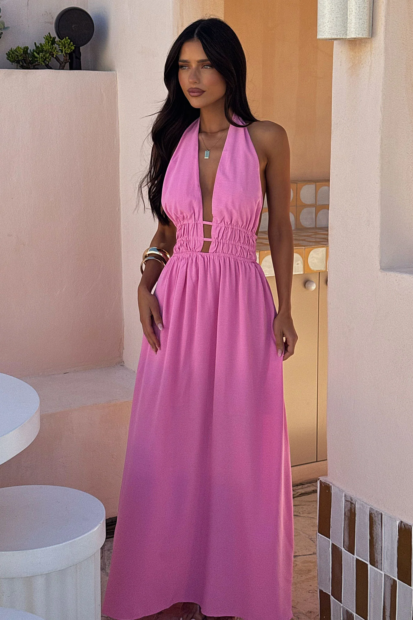 Arien Maxi Dress - Pink