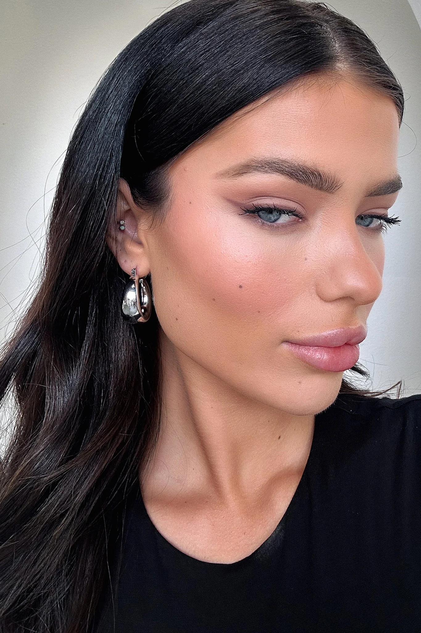 Zoey Hoop Earrings - Silver