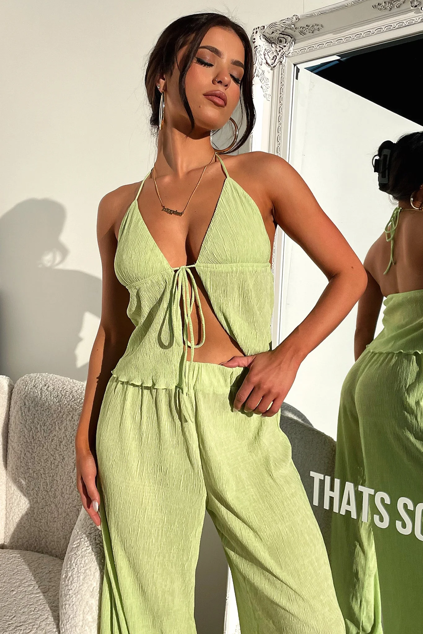 Prisha Halter Top - Green